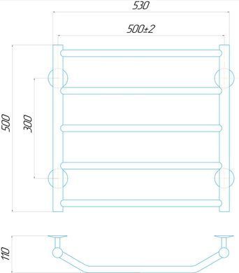 Трапеція П5 500x500 В нижнє підключення