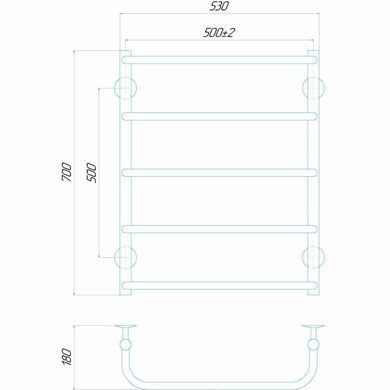 Стандарт П5 500x700 В нижнє підключення