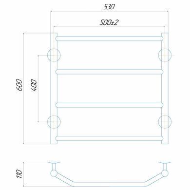 Трапеція П6 500x600 В бокове підключення